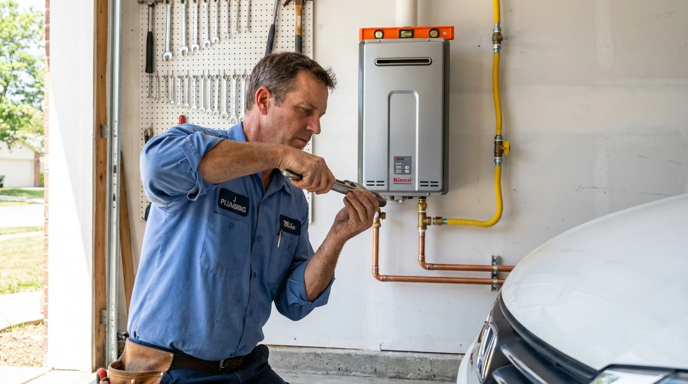 Tankless water heater installation by a Johns Plumbing LLC plumber in Lake Oswego